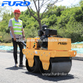 Walking behind double drum vibratory roller compactor